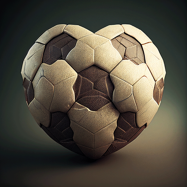  [Heart-shaped soccer ball. Photo Credit to 123Freevectors]